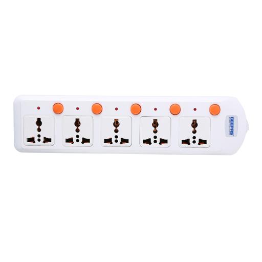 display image 5 for product Geepas 5 Way Extension Board Vde Plug With Individually On/Off Switch- Power Extension Socket