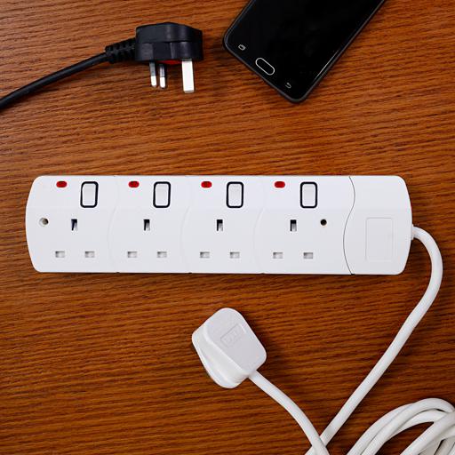 display image 3 for product Geepas 4 Way 3 Meter Sockets Extension Board