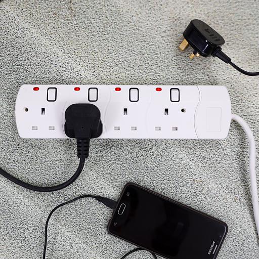 display image 2 for product Geepas 4 Way 3 Meter Sockets Extension Board