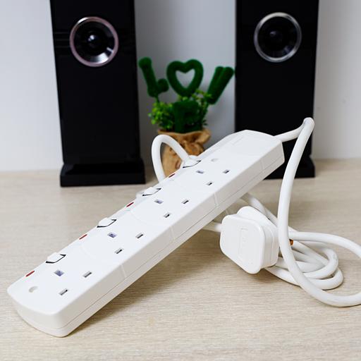 display image 1 for product Geepas 4 Way 3 Meter Sockets Extension Board
