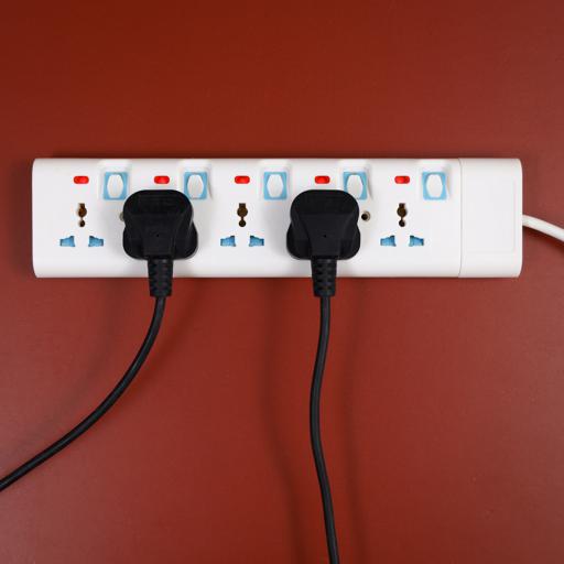 display image 1 for product Geepas 5 Way Extension Socket 13A – 4 Power Switches with Led Indicators | Extra Long 3m Cord with Over Current Protected | Ideal for All Electronic Devices