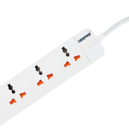 display image 14 for product Geepas 5 Way Extension Socket 13A - Charge Mobile, Laptop, Washing Machine & More| Extra Long 3- meter Cord with Over Current Protected | 2 Years Warranty