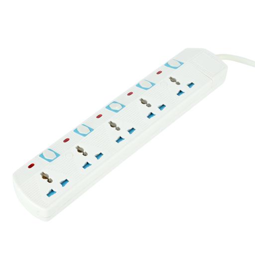 display image 10 for product Geepas 5 Way Extension Socket -  5 Led Indicators with Power Switches | Extra Long 5m Cord with Over Current Protected | Ideal for All Electronics Devices