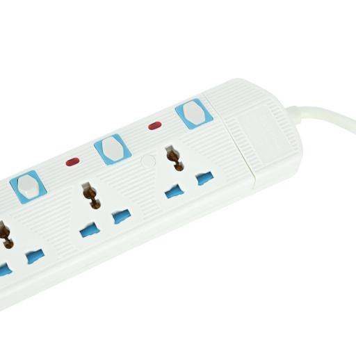 display image 9 for product Geepas 5 Way Extension Socket -  5 Led Indicators with Power Switches | Extra Long 5m Cord with Over Current Protected | Ideal for All Electronics Devices