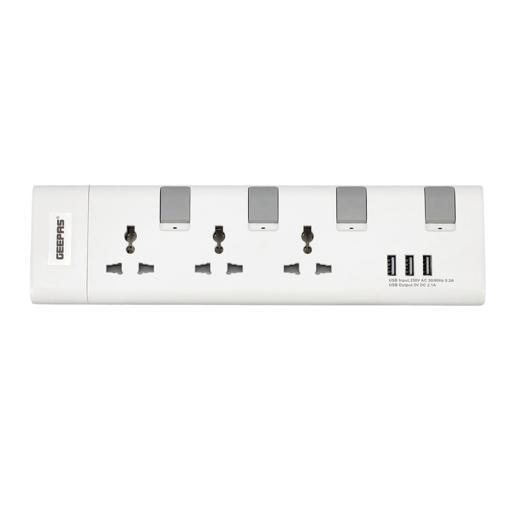 display image 7 for product Extension Socket, 3 Ways, 5m Cord Length, GES5803 | Power Extension Socket | Multi Plug Power Cable | High Quality, Heavy Duty Power Switch