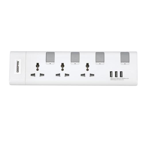 display image 8 for product Extension Socket, 3 Ways, 5m Cord Length, GES5803 | Power Extension Socket | Multi Plug Power Cable | High Quality, Heavy Duty Power Switch