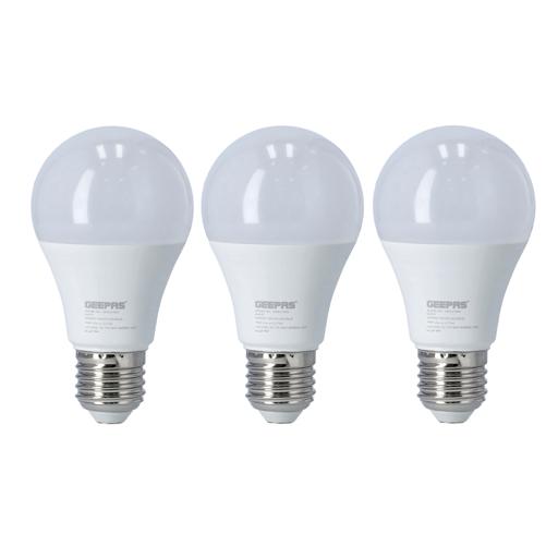 Geepas 3Pcs Energy Saving LED Bulb 10W - Powerful Brightness | 30,000 Hours Working | Ideal for Lounge, Dining Areas & Bedrooms & More | 2 Years Warranty hero image