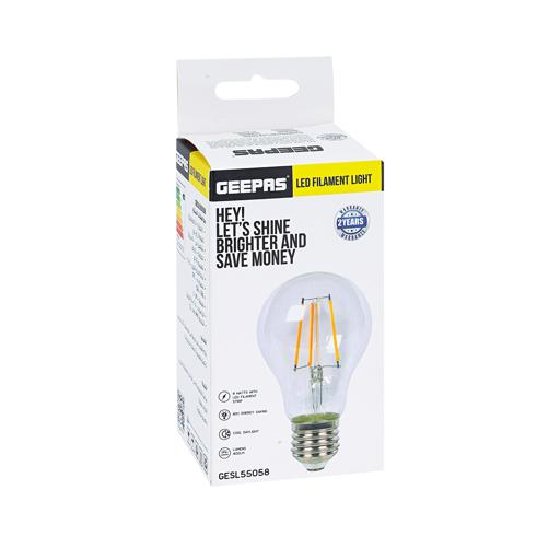 display image 3 for product Geepas GESL55058 Energy Saving LED Filament 8W - Vintage LED Light Bulbs, 4000K & 810Lm | 1500 Hours Working | Ideal for Home, Hotel, Restaurants & More 