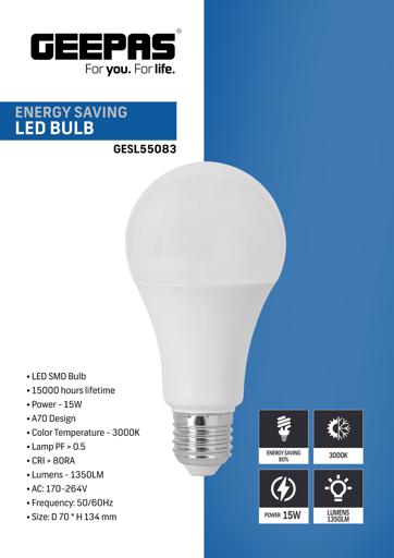 display image 4 for product Led Bulb/15w/3000k 1x50