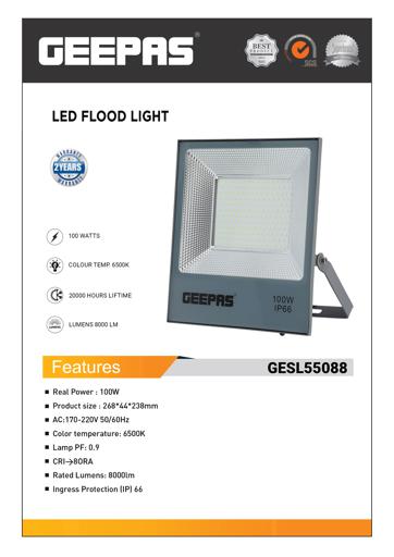 display image 4 for product 100W Flood Light 6500k 1X10