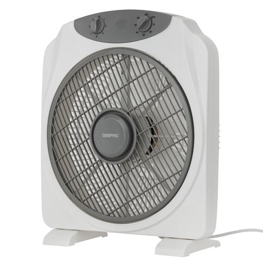 display image 8 for product Geepas GF21113 12'' Box Fan - 3 Speed, 60 Minutes Timer – Portable Personal Desk Fan with Powerful Copper Motor - Ideal for Office, & Home| 2 Year Warranty