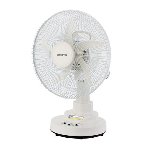 display image 11 for product Geepas GF21118 12'' Rechargeable Fan - 2 Speed Settings with 6 Hours Continuous Working & 24 Hours LED Light | 5000 Mah Battery | Ideal for Office, Home & Outdoor Use