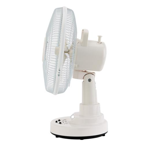 display image 9 for product Geepas GF21118 12'' Rechargeable Fan - 2 Speed Settings with 6 Hours Continuous Working & 24 Hours LED Light | 5000 Mah Battery | Ideal for Office, Home & Outdoor Use