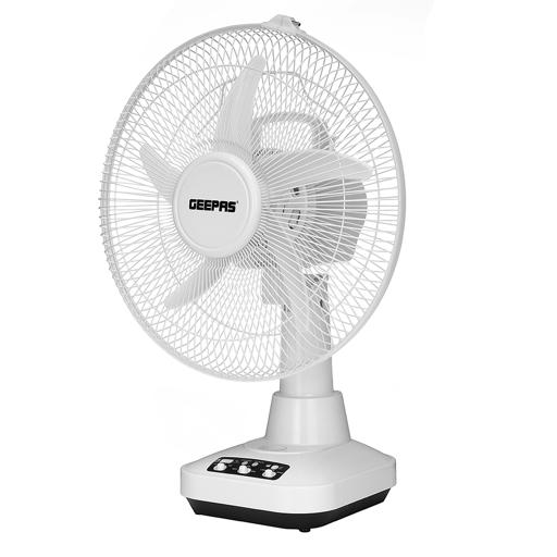 display image 11 for product Geepas GF21118 12'' Rechargeable Fan - 2 Speed Settings with 6 Hours Continuous Working & 24 Hours LED Light | 5000 Mah Battery | Ideal for Office, Home & Outdoor Use