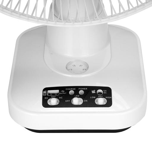 display image 10 for product Geepas GF21118 12'' Rechargeable Fan - 2 Speed Settings with 6 Hours Continuous Working & 24 Hours LED Light | 5000 Mah Battery | Ideal for Office, Home & Outdoor Use
