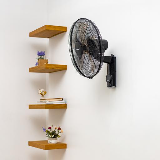 display image 2 for product 18 Inch Wall Fan with Remote Control, 60W Motor, GF21125 | 5 Leaf AS Blade | 3 Speed Option | Overheat Protection | Horizontal Oscillation | Home & Office Use