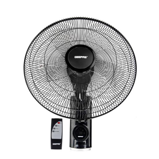 display image 0 for product 18 Inch Wall Fan with Remote Control, 60W Motor, GF21125 | 5 Leaf AS Blade | 3 Speed Option | Overheat Protection | Horizontal Oscillation | Home & Office Use