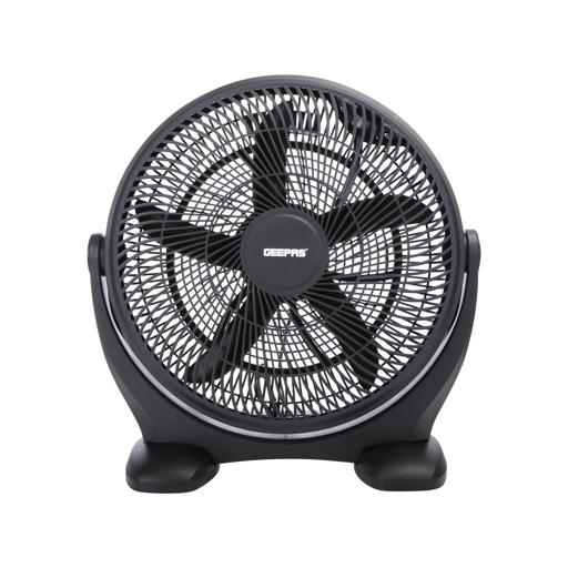 display image 0 for product Geepas 18'' Box Fan 80W - Powerful Personal Desk Box Fan with 3-Speed & 180-Degree, Adjutable Angle| Perfect for Office, Home & More | 2 Years Warranty