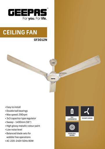 display image 8 for product Geepas 56"Ceiling Fan - 5 Speed