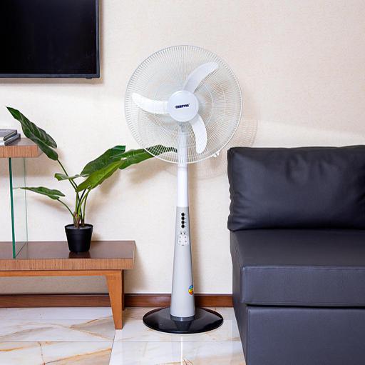 display image 3 for product Geepas Rechargeable Oscillating Fan With Led Lights
