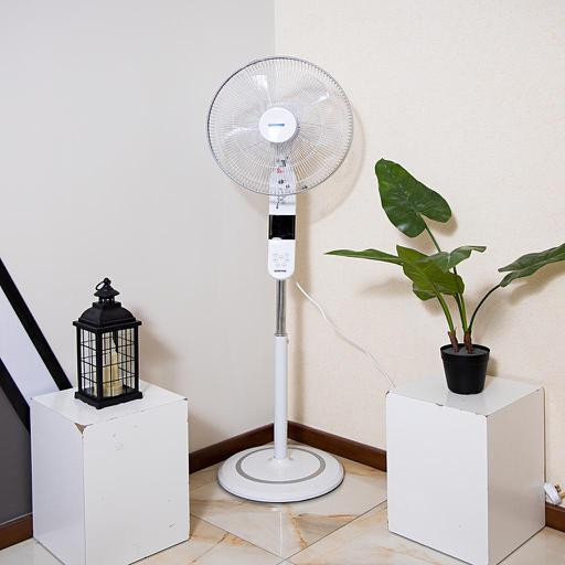 display image 2 for product Geepas 16" Stand Fan With Remote Control 50W - 3 Speed, 5 Leaf Blade, Adjustable Height & Tilt