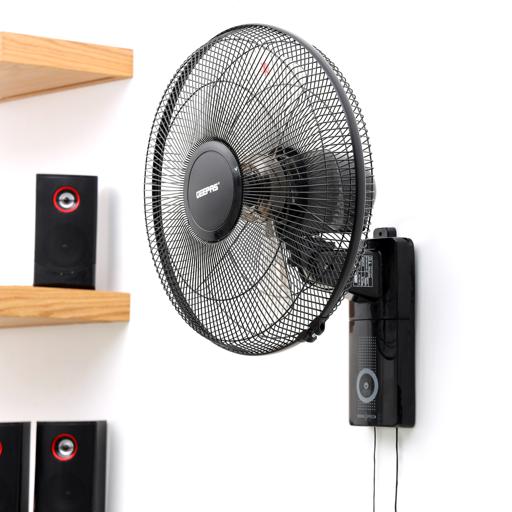 display image 6 for product Geepas GF9483 16-Inch Wall Fan - 3 Speed Settings with 2 Pull String Cords | 5 Leaf Blades | Perfect for Home, Work Room or Office Use | 2 Year Warranty