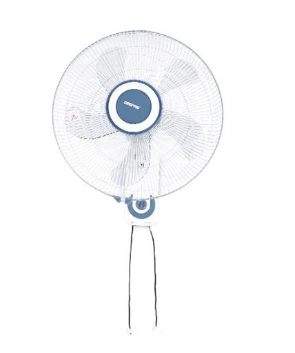 display image 3 for product Geepas GF9483 16-Inch Wall Fan - 3 Speed Settings with 2 Pull String Cords | 5 Leaf Blades | Perfect for Home, Work Room or Office Use | 2 Year Warranty