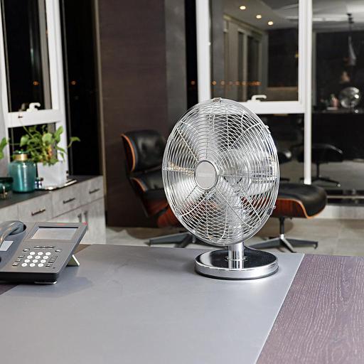 display image 2 for product Geepas GF9610 12-Inch Metal Table Fan - 3 Speed Settings with Wide Oscillation with Stable Base | Ideal for Desk Fan, Home or Office Use | 2 Year Warranty