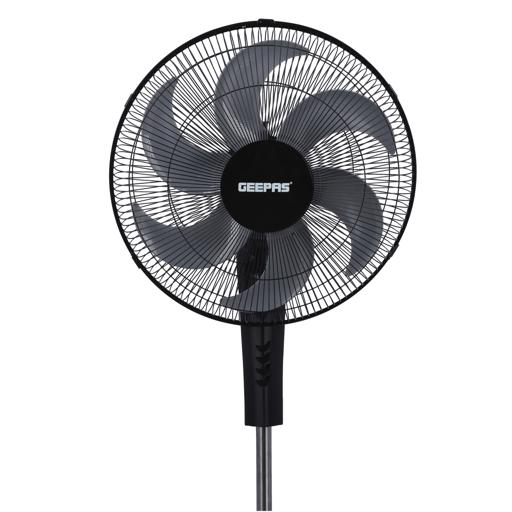 display image 5 for product Geepas 16" Stand Fan - Portable Design with Broad Base | 3 Speed, 6 Leaf Blade & Safety Grill, Adjustable Height | Ideal for Home, Hotel, Office & More