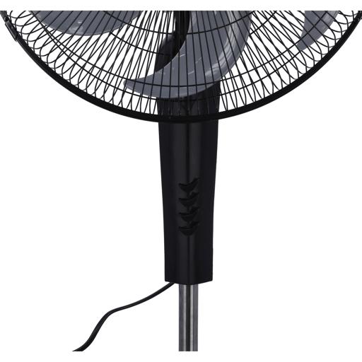 display image 6 for product Geepas 16" Stand Fan - Portable Design with Broad Base | 3 Speed, 6 Leaf Blade & Safety Grill, Adjustable Height | Ideal for Home, Hotel, Office & More