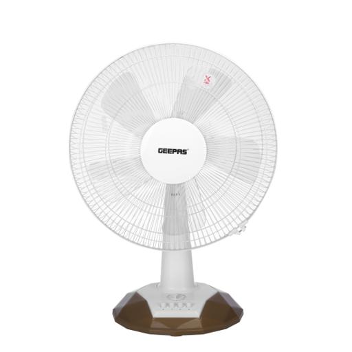 display image 4 for product Geepas GF9616 16-Inch Table Fan - 3 Speed Settings with Wide Oscillation | 5 Leaf Blade for Cooling Fan for Desk, Home or Office Use | 2 Year Warranty