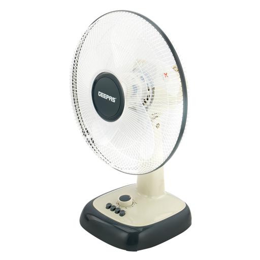 display image 12 for product Geepas GF9616 16-Inch Table Fan - 3 Speed Settings with Wide Oscillation | 5 Leaf Blade for Cooling Fan for Desk, Home or Office Use | 2 Year Warranty