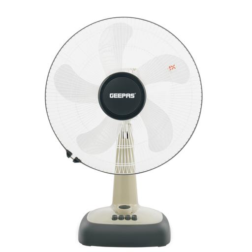 Geepas GF9616 16-Inch Table Fan - 3 Speed Settings with Wide Oscillation | 5 Leaf Blade for Cooling Fan for Desk, Home or Office Use | 2 Year Warranty hero image