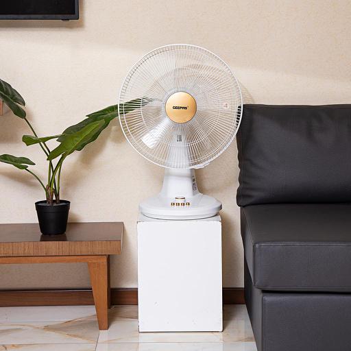 display image 2 for product Geepas GF9625 16-Inch Table Fan - 3 Speed Settings with Wide Oscillation | 5 Leaf AS Blade for Cool Air |Perfect for Desk, Home or Office Use | 2 Years Warranty