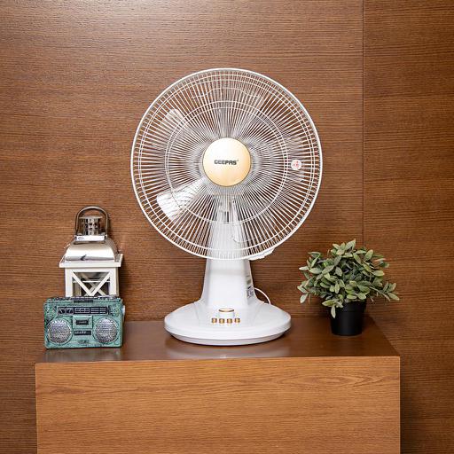 display image 3 for product Geepas GF9625 16-Inch Table Fan - 3 Speed Settings with Wide Oscillation | 5 Leaf AS Blade for Cool Air |Perfect for Desk, Home or Office Use | 2 Years Warranty