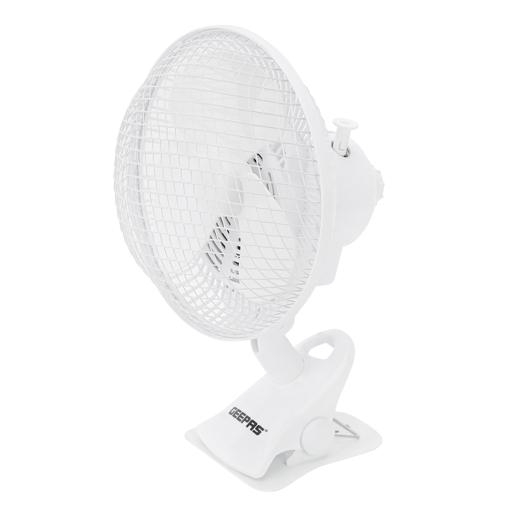 display image 16 for product 2-in-1 Desk Fan, Clip Fan with Oscillation, GF9626N | Safety Grill | Plastic Clip Fan with 3 Blades | 30W Powerful Motor | Ideal for Home, Office, Etc