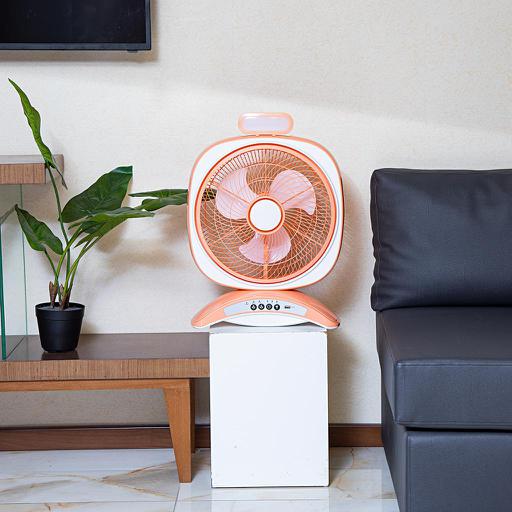 display image 3 for product Geepas GF969-OR 14'' Rechargeable Fan - Personal Portable Fan with 20Pcs Bright LED Light & 3-Speed Electric USB Travel Fan for Office, Home and Travel Use