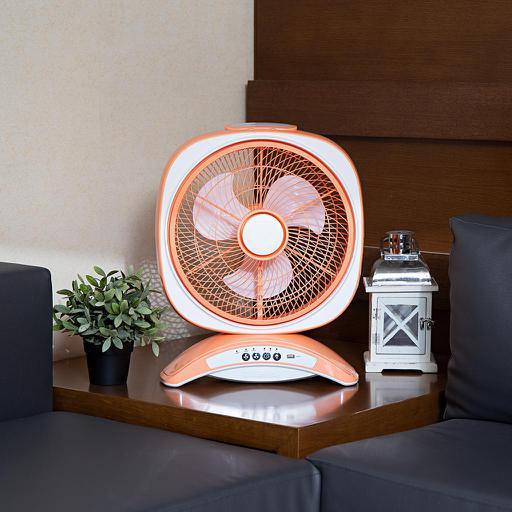 display image 2 for product Geepas GF969-OR 14'' Rechargeable Fan - Personal Portable Fan with 20Pcs Bright LED Light & 3-Speed Electric USB Travel Fan for Office, Home and Travel Use