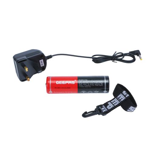 display image 10 for product Geepas Rechargeable Led Flashlight 287Mm- Hyper Bright White 2500 Meters Range With 4-5 Hours
