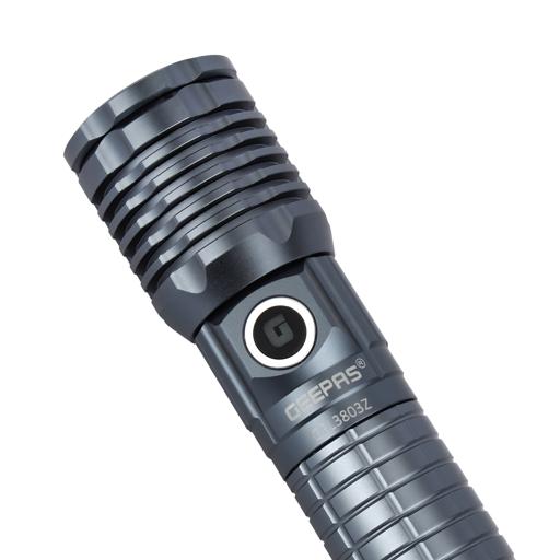 display image 15 for product Geepas Rechargeable LED Flashlight, Li-ion Battery, GFL3803 | Aircraft Aluminium Alloy Body | CREE LED | Lifetime Warranty of LED | 2 Years Warranty