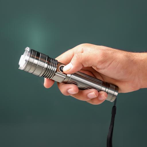 display image 2 for product Geepas GFL3854 - Rechargeable LED Flashlight | High Power Flashlight Super Bright Micro LED Torch Light | 4.5 Hours Working | Powerful Torch for Camping, Hiking, Trekking, Outdoor Activities | 6 Months Warranty