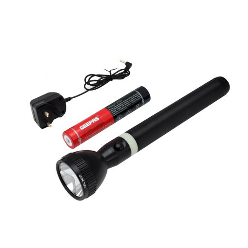 display image 8 for product Geepas Rechargeable LED Flashlight 357MM - Portable Torch | Charge 1500 Times, 6 Hours Continuous Working with 330mAh Rechareable Battery