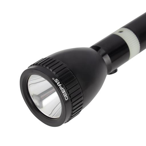display image 14 for product Geepas Rechargeable LED Flashlight 363mm -  Portable Torch | Charge Multiple Times, 6 Hours Working with 1900 mAh  Battery | Ideal for Walk, Camps, Trekking & More