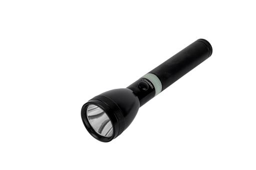 display image 2 for product Geepas Rechargeable LED Flashlight- GFL4641| Perfect for Indoor and Outdoor Use, 2 Hours Continuous Working| With Aircraft Aluminum Housing, Hyper Bright Cool White Microchip LED, Li Battery| Black