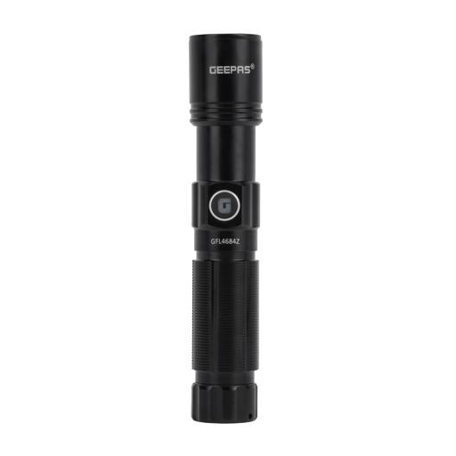 display image 7 for product Geepas GFL4684 Rechargeable LED Flashlight - High Power Flashlight| Built-in 900mAh Battery ,1 Hour Working | Powerful Torch for Camping, Trekking, Outdoor Activities