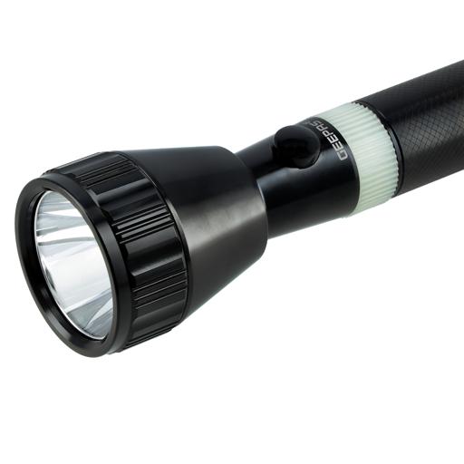 display image 14 for product Geepas GFL51030 Rechargeable LED Flashlight - 1800 Meters Range & High Beam Light | 2 Hours Working with 1900 mAh Battery | Ideal for Trekking, Camping, Power Cuts & More