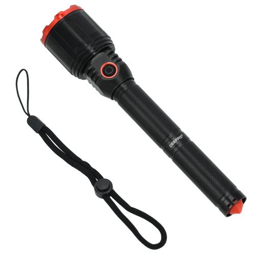 display image 0 for product Rechargeable LED Flashlight, 15 Hours Working Time, GFL51050 | 6000K-6500K Hyper Bright Light | 2PCS 18650 3.7V 6000mAh Batteries | Overcharge/ Discharge Protection