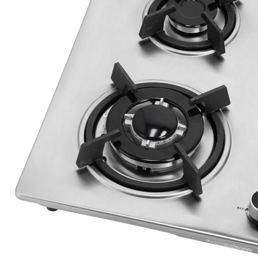 display image 15 for product 2-in-1 Built-in Gas Hob, Stainless Steel, GGC31026 | Sabaf Burners | Cast Iron Pan Support | Auto-Ignition | Low Gas Consumption | 4 Control Knobs