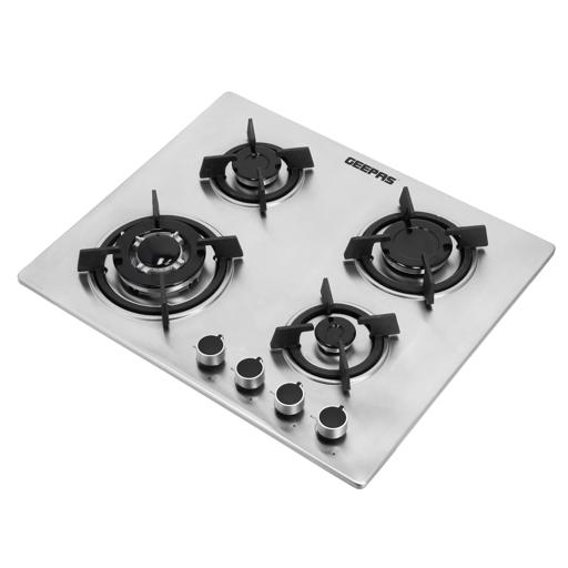 display image 12 for product 2-in-1 Built-in Gas Hob, Stainless Steel, GGC31026 | Sabaf Burners | Cast Iron Pan Support | Auto-Ignition | Low Gas Consumption | 4 Control Knobs