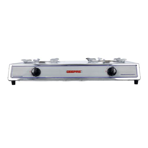 display image 0 for product Stainless Steel Gas Cooker, Save Gas 60%, GGC31031 - Stainless Steel Body, Automatic Ignition System, Cast Iron Burner, High-Quality Electroplated Pan Support